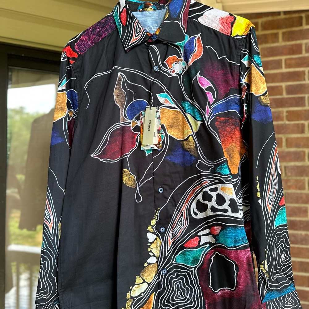 Robert Graham Black Abstract Shirt